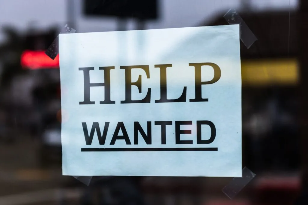 help wanted sign illustrates news article about sustainable behavioral health staffing strategies